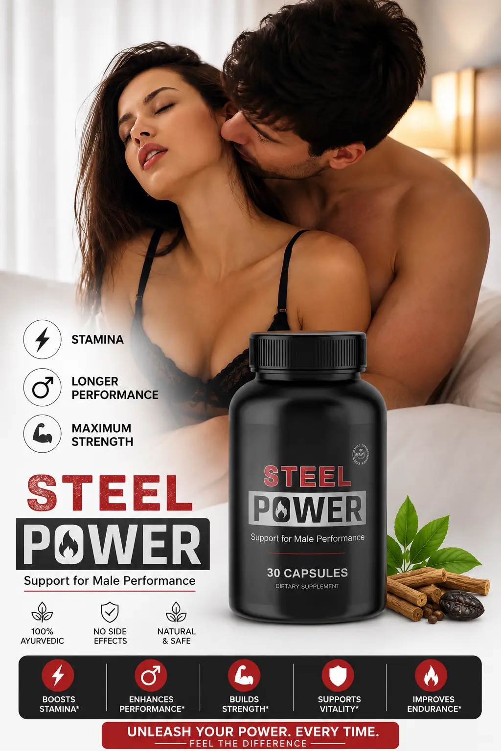 SteelPower Men's Performance & Vitality Formula